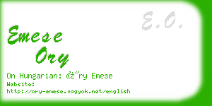 emese ory business card
